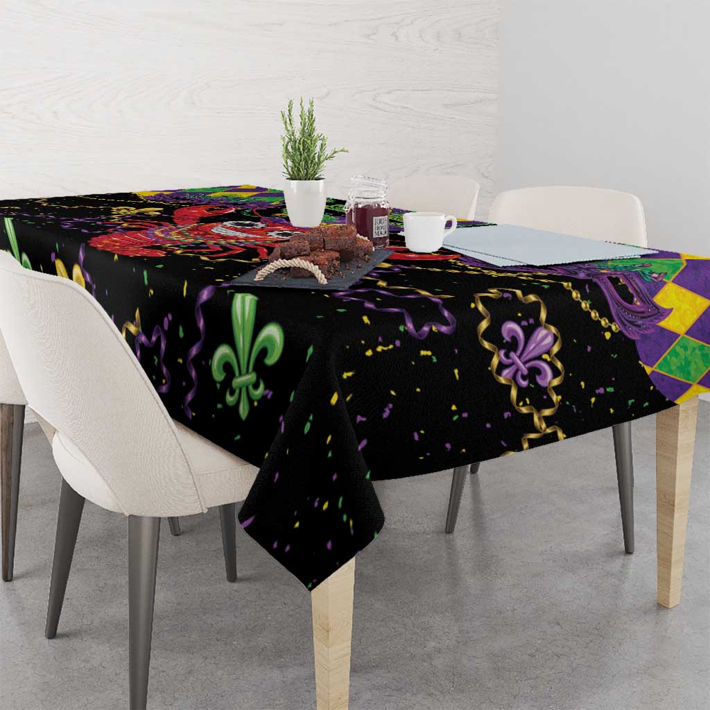 Mardi Gras Crawfish Tablecloth On Tuesdays We Wear Beads - Wonder Print Shop
