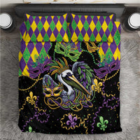 Mardi Gras Pelican Bedding Set On Tuesdays We Wear Beads - Wonder Print Shop