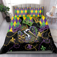 Mardi Gras Pelican Bedding Set On Tuesdays We Wear Beads - Wonder Print Shop