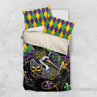 Mardi Gras Pelican Bedding Set On Tuesdays We Wear Beads - Wonder Print Shop