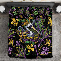 Mardi Gras Pelican Bedding Set Throw me Something Mister! - Wonder Print Shop