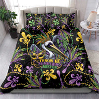 Mardi Gras Pelican Bedding Set Throw me Something Mister! - Wonder Print Shop