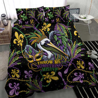 Mardi Gras Pelican Bedding Set Throw me Something Mister! - Wonder Print Shop