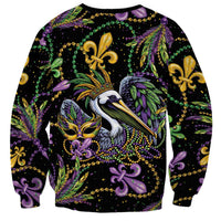 Mardi Gras Pelican Sweatshirt Throw me Something Mister! - Wonder Print Shop