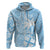 Custom Indo Fijians Zip Hoodie Fiji ke Hindustani Polyneisan Paisley Blue Style - Wonder Print Shop