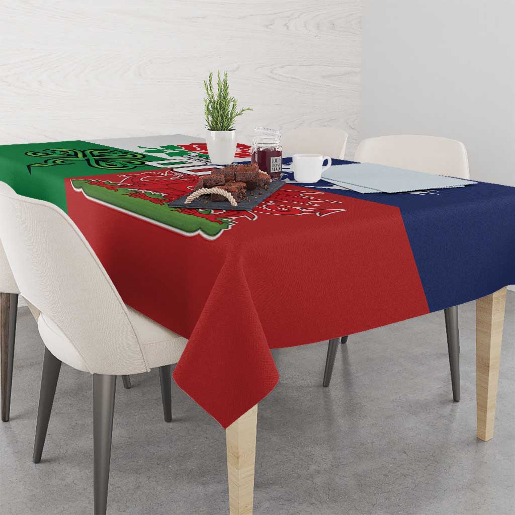 Custom British Lions Tablecloth Combination of England Irish Scottish Welsh