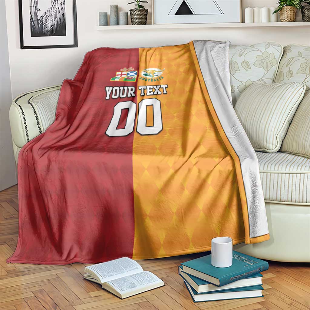 Custom British Lions Australia Wallabies Blanket Sporty Style