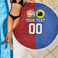 Custom British Lions Australia Western Force Beach Blanket Sporty Style