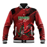 Wales Rugby National Heritage Custom Baseball Jacket Red Dragon Inspired Edition