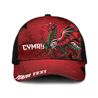 Wales Rugby National Heritage Personalized Baseball Net Cap Red Dragon Inspired Edition