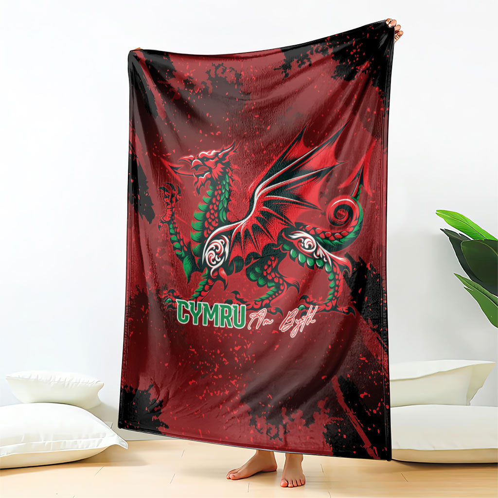 Wales Rugby National Heritage Blanket Red Dragon Inspired Edition