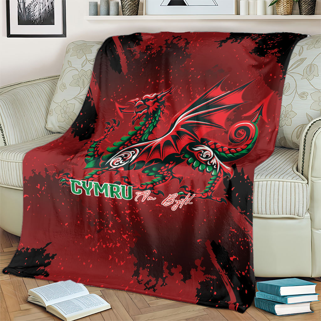 Wales Rugby National Heritage Blanket Red Dragon Inspired Edition
