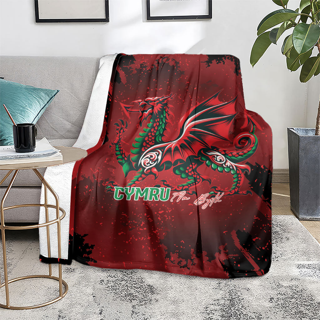 Wales Rugby National Heritage Blanket Red Dragon Inspired Edition
