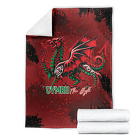 Wales Rugby National Heritage Blanket Red Dragon Inspired Edition