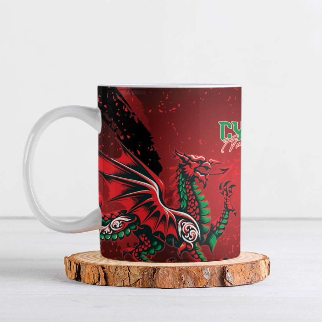 Wales Rugby National Heritage Ceramic Mug Red Dragon Inspired Edition
