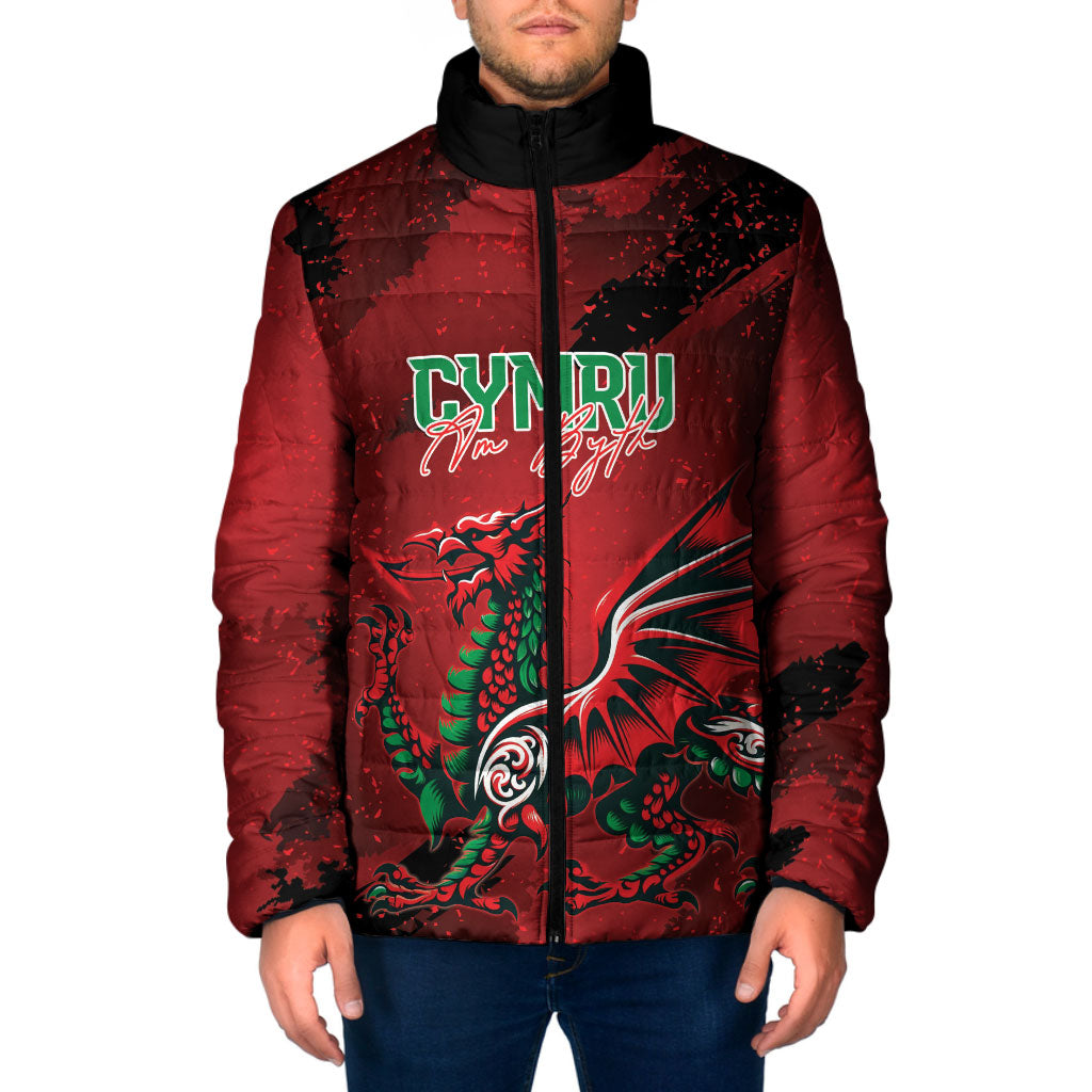 Wales Rugby National Heritage Custom Padded Jacket Red Dragon Inspired Edition