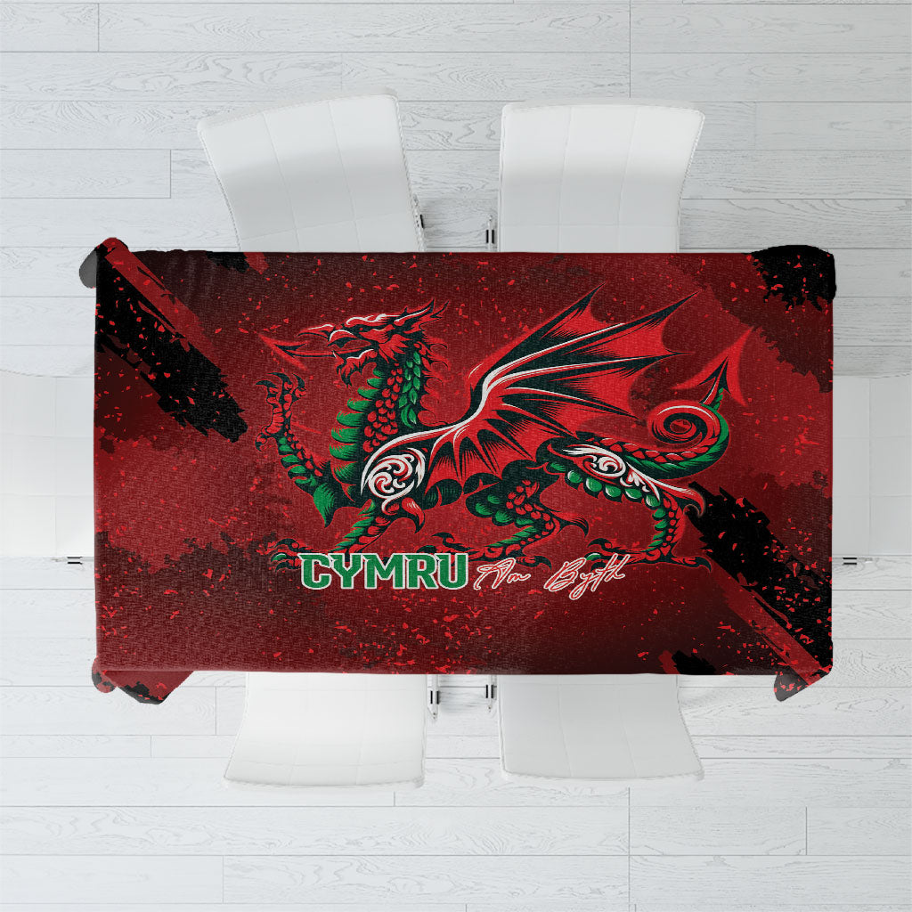 Wales Rugby National Heritage Tablecloth Red Dragon Inspired Edition