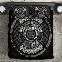 Italy Rugby Concept Custom Bedding Set Black and White Mandala Inspired