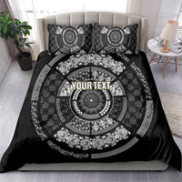 Italy Rugby Concept Custom Bedding Set Black and White Mandala Inspired