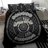 Italy Rugby Concept Custom Bedding Set Black and White Mandala Inspired