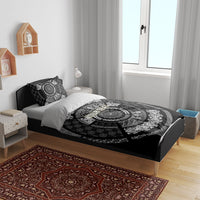 Italy Rugby Concept Custom Bedding Set Black and White Mandala Inspired