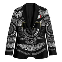 Italy Rugby Concept Custom Blazer Black and White Mandala Inspired
