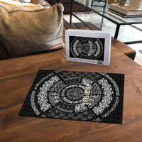 Italy Rugby Concept Custom Puzzle Black and White Mandala Inspired