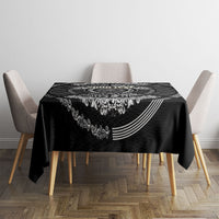 Italy Rugby Concept Custom Tablecloth Black and White Mandala Inspired