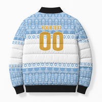 Argentina Rugby National Heritage Custom Bomber Puffer Jacket Gaucho Inspired