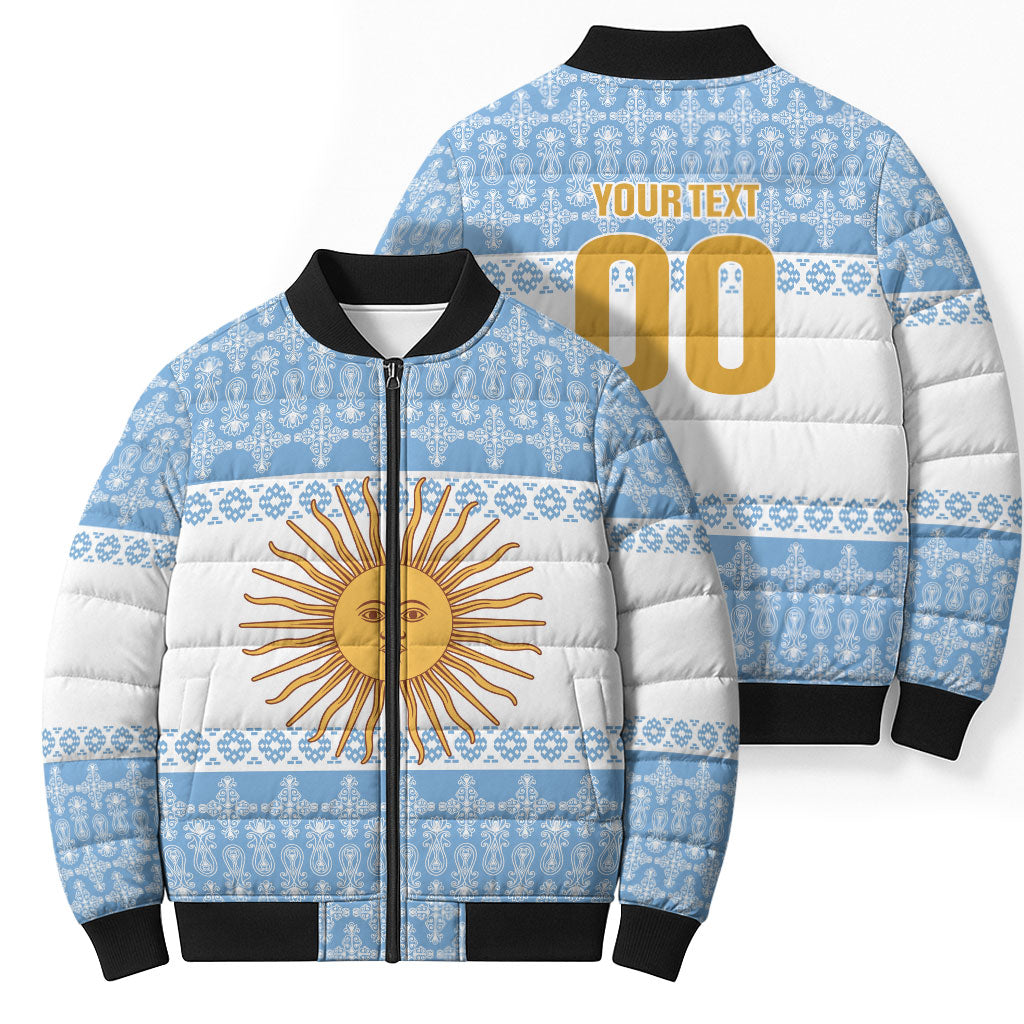 Argentina Rugby National Heritage Custom Bomber Puffer Jacket Gaucho Inspired