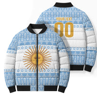 Argentina Rugby National Heritage Custom Bomber Puffer Jacket Gaucho Inspired