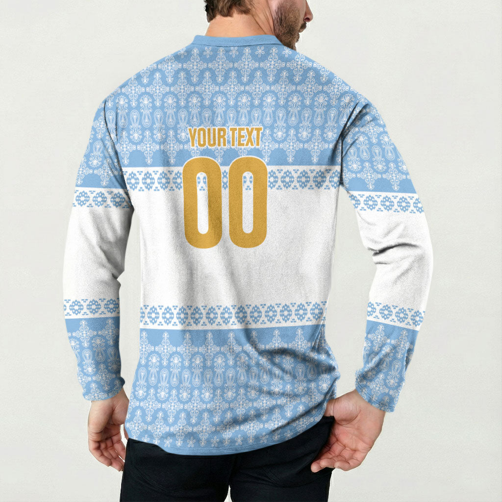 Argentina Rugby National Heritage Custom Button Sweatshirt Gaucho Inspired