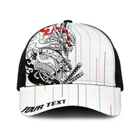 Japan Rugby National Heritage Personalized Baseball Net Cap Traditional Sashiko Inspired