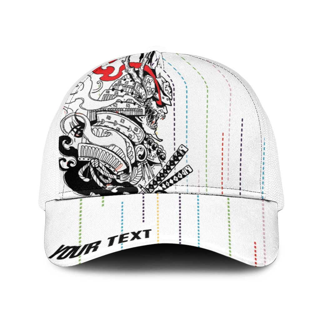 Japan Rugby National Heritage Personalized Baseball Net Cap Traditional Sashiko Inspired