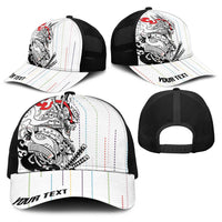 Japan Rugby National Heritage Personalized Baseball Net Cap Traditional Sashiko Inspired