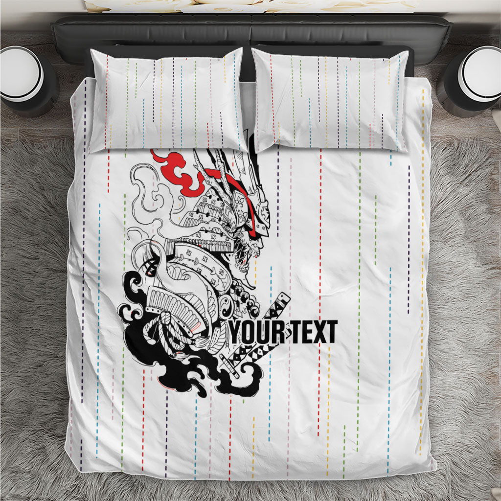 Japan Rugby National Heritage Custom Bedding Set Traditional Sashiko Inspired