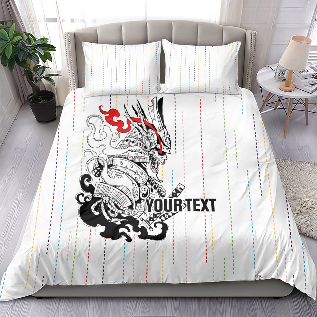 Japan Rugby National Heritage Custom Bedding Set Traditional Sashiko Inspired