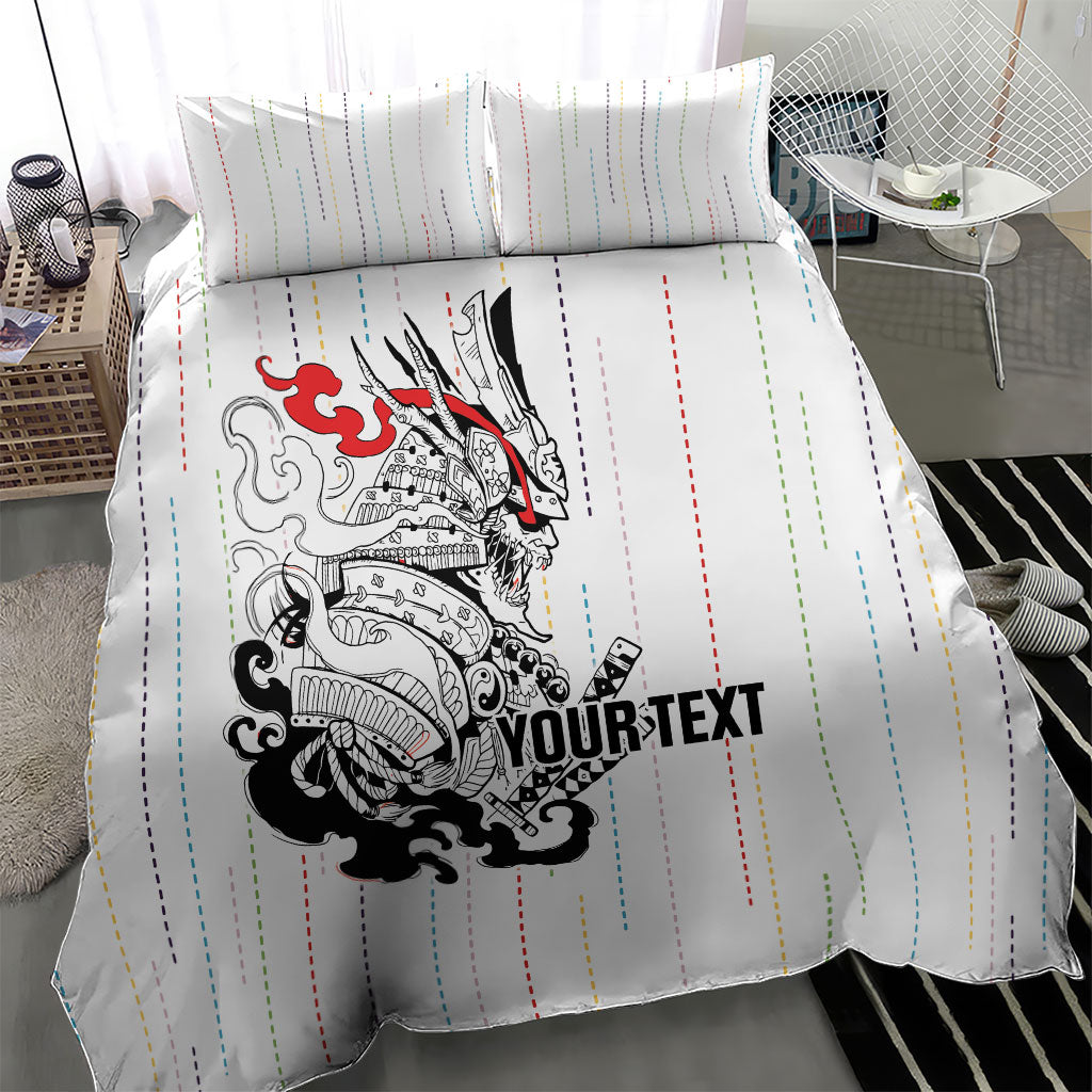 Japan Rugby National Heritage Custom Bedding Set Traditional Sashiko Inspired