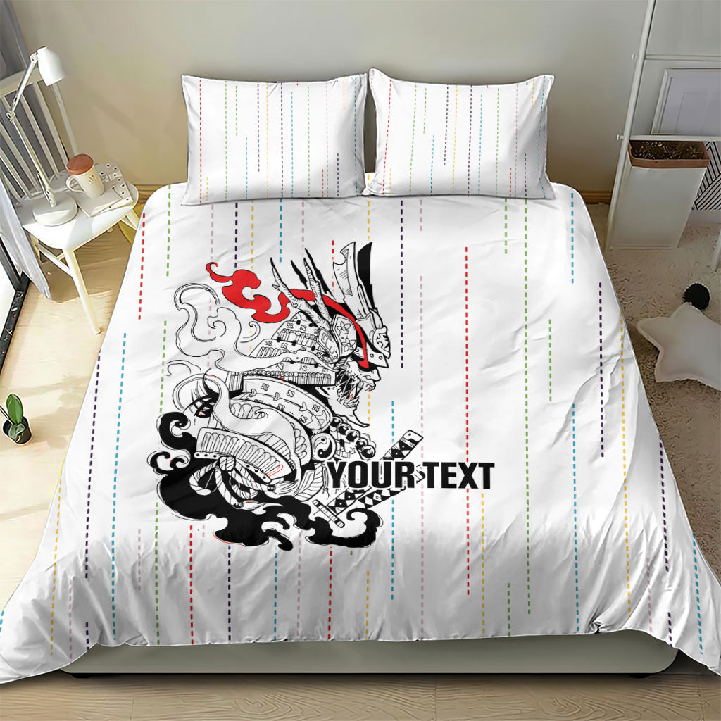Japan Rugby National Heritage Custom Bedding Set Traditional Sashiko Inspired
