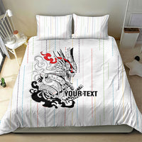 Japan Rugby National Heritage Custom Bedding Set Traditional Sashiko Inspired