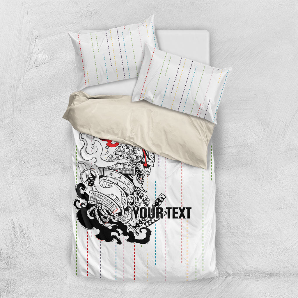 Japan Rugby National Heritage Custom Bedding Set Traditional Sashiko Inspired