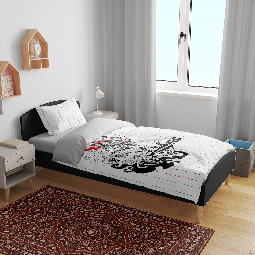 Japan Rugby National Heritage Custom Bedding Set Traditional Sashiko Inspired