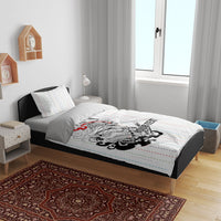 Japan Rugby National Heritage Custom Bedding Set Traditional Sashiko Inspired