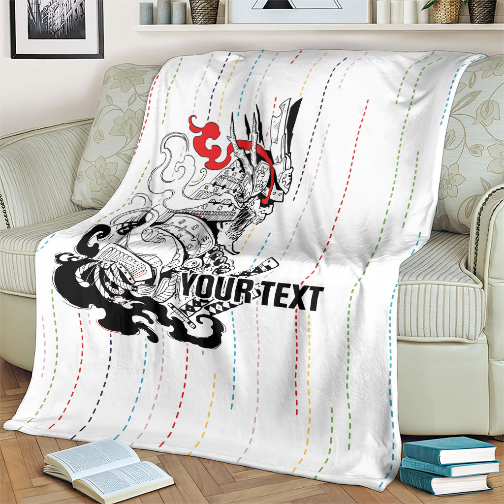 Japan Rugby National Heritage Custom Blanket Traditional Sashiko Inspired