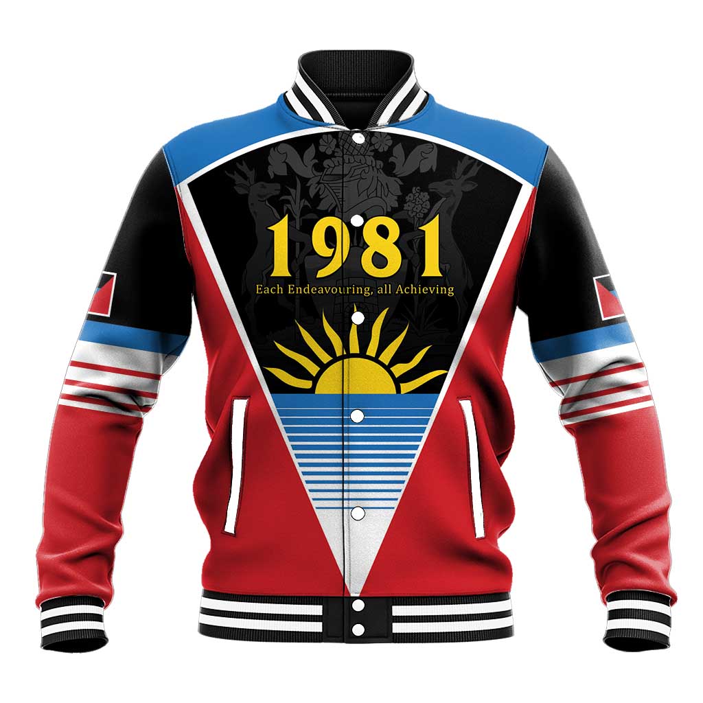 Antigua and Barbuda 1981 Baseball Jacket Each Endeavouring All Achieving LT9 - Wonder Print Shop