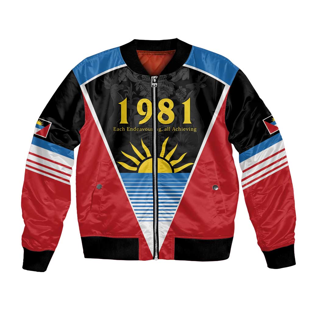 Antigua and Barbuda 1981 Bomber Jacket Each Endeavouring All Achieving LT9 - Wonder Print Shop