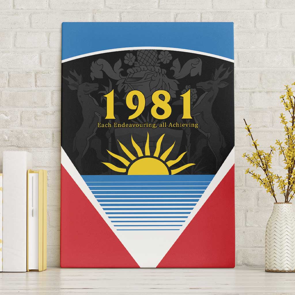 Antigua and Barbuda 1981 Canvas Wall Art Each Endeavouring All Achieving LT9 - Wonder Print Shop