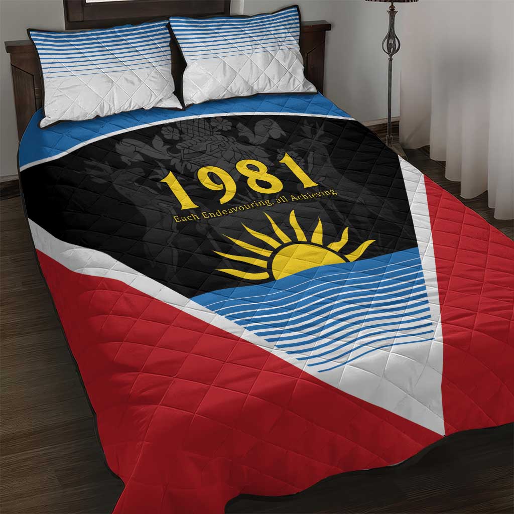 Antigua and Barbuda 1981 Quilt Bed Set Each Endeavouring All Achieving - Wonder Print Shop