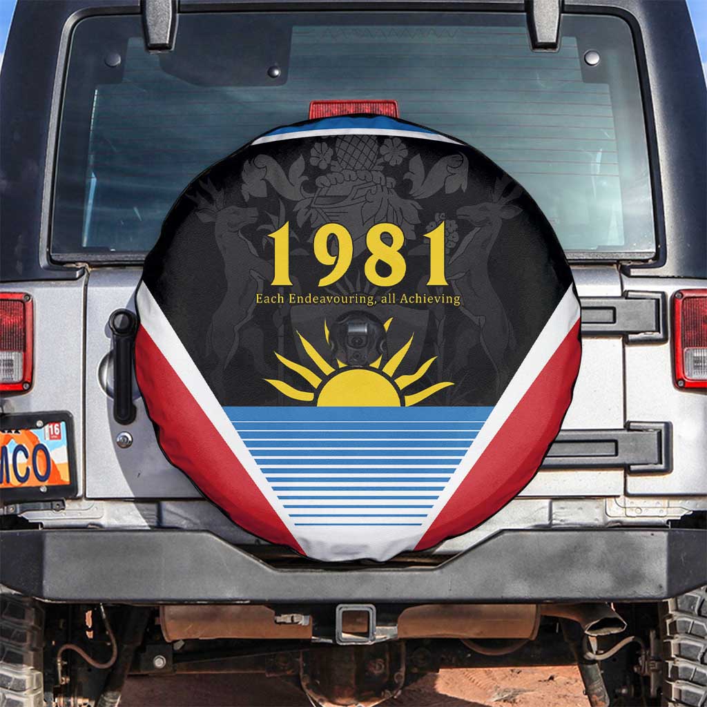 Antigua and Barbuda 1981 Spare Tire Cover Each Endeavouring All Achieving - Wonder Print Shop