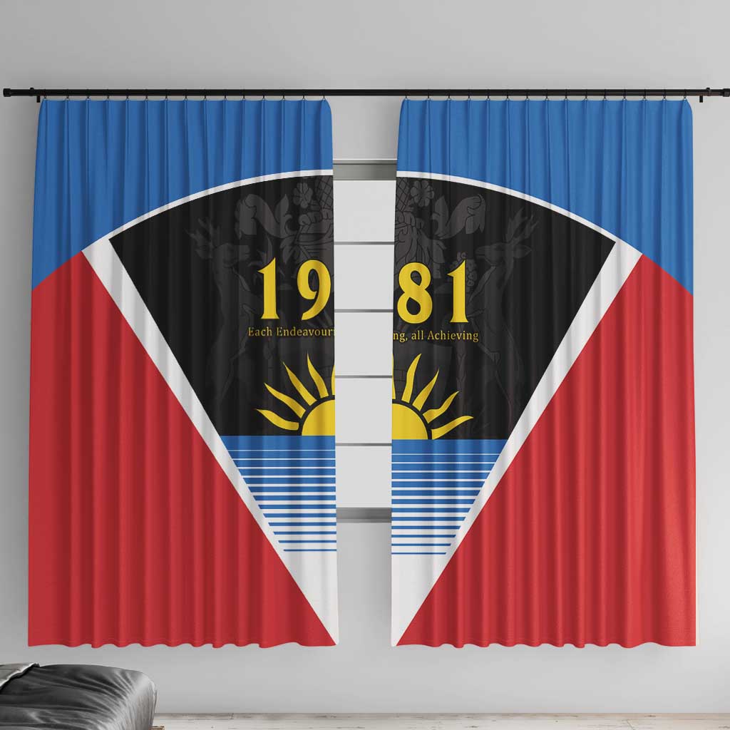 Antigua and Barbuda 1981 Window Curtain Each Endeavouring All Achieving - Wonder Print Shop